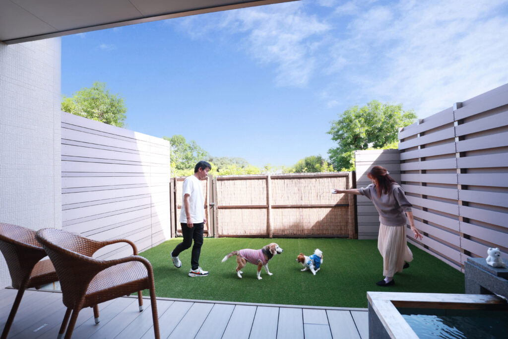 プライベートドッグラン付き客室