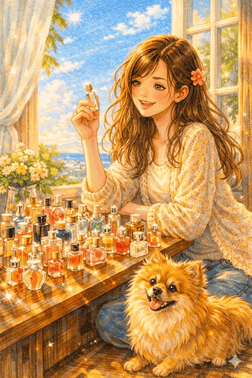 沢山の香水コレクションのイメージ